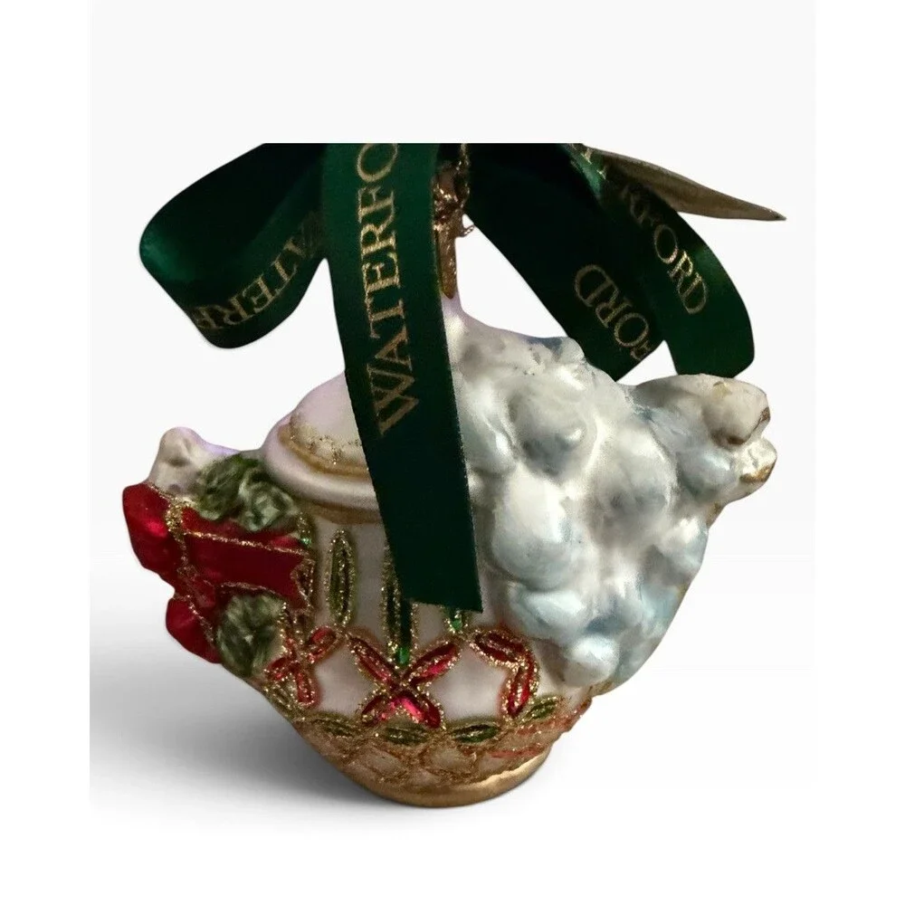 Waterford Lismore Holiday Teapot Christmas Ornament With Original Box